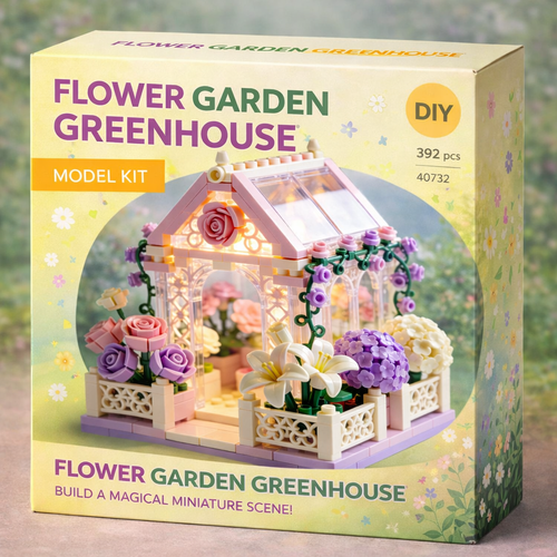 DIY Romantic Flower Greenhouse Building Set