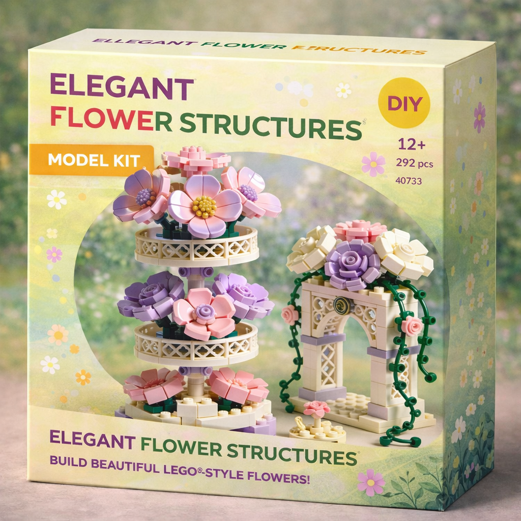 DIY Floral Garden Pavilion Building Set